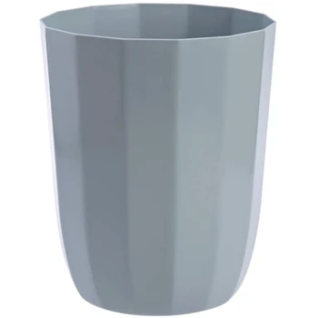 

Trash Can Waste Bins Lidless Plastic Paper Basket Creative Dustbin Home Office Simple Rubbish Garbage Can-Blue