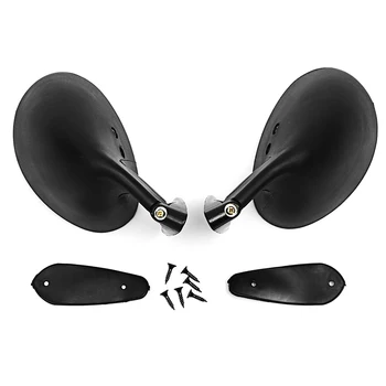 

2Pcs/set Matte Universal Classic Car Door Wing Side View Plane Mirror ABS Parts
