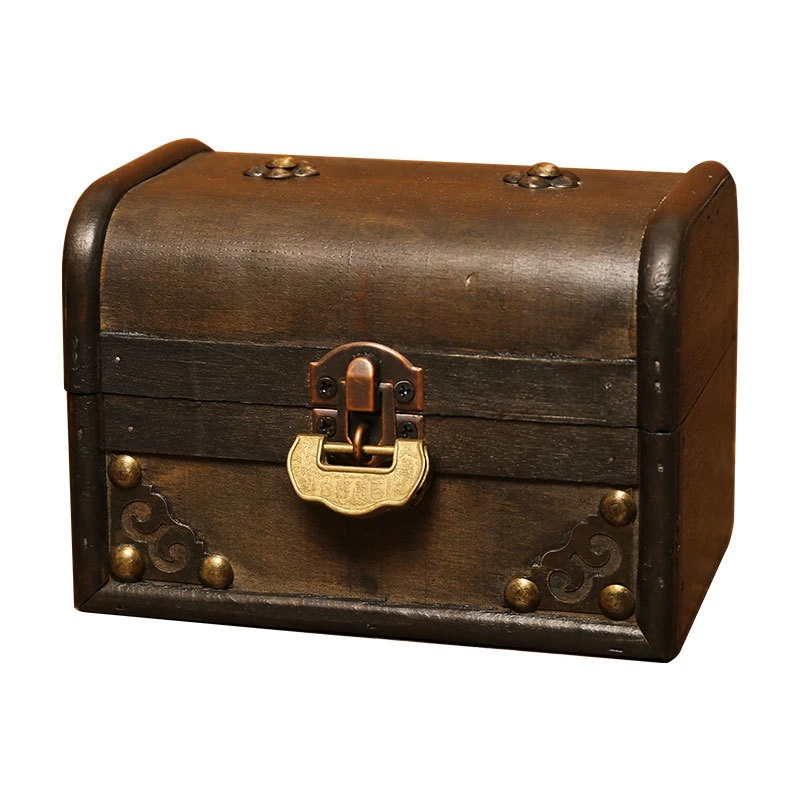 Promotion! Chic Wooden Pirate Jewellery Storage Box Case Holder Vintage Treasure Chest for organizer | Дом и сад