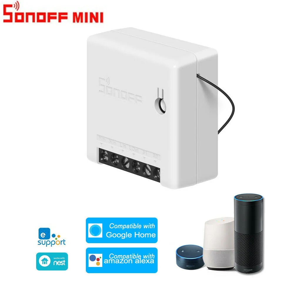 Sonoff MINI DIY приложение умный пульт дистанционного управления таймер расписание голосового включения статус DIY Режим двухсторонний Wifi умный переключатель умный дом