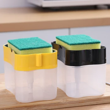 

Hand Press Liquid Soap Pump 2 in 1 Automatic Soap Dispenser for Kitchen Bathroom Soap Organizer Kitchen Cleaner Tools