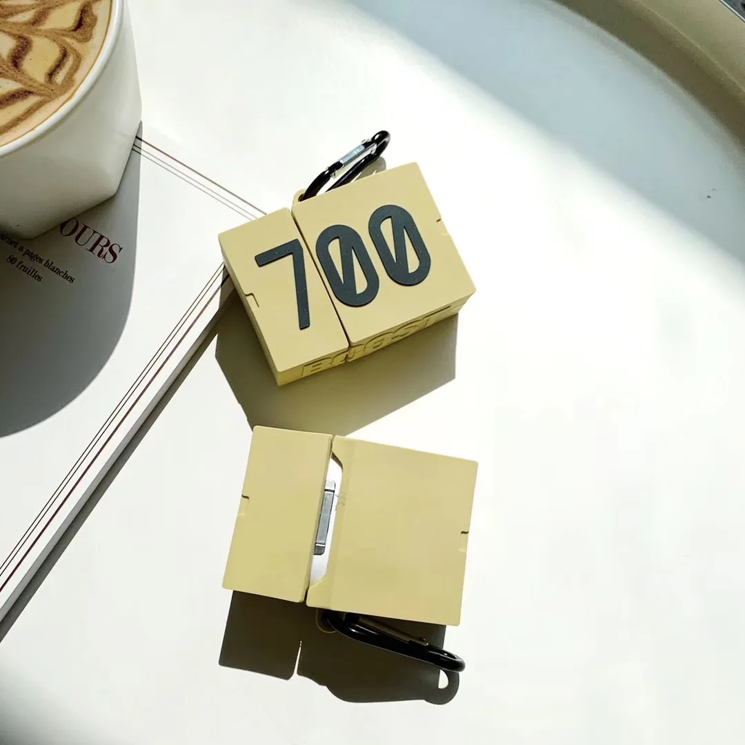 Роскошная обувь BOOST 350 700 Kanye Omari West квадратный силиконовый чехол для iPhone для AirPods 1 2 Беспроводная bluetooth-гарнитура