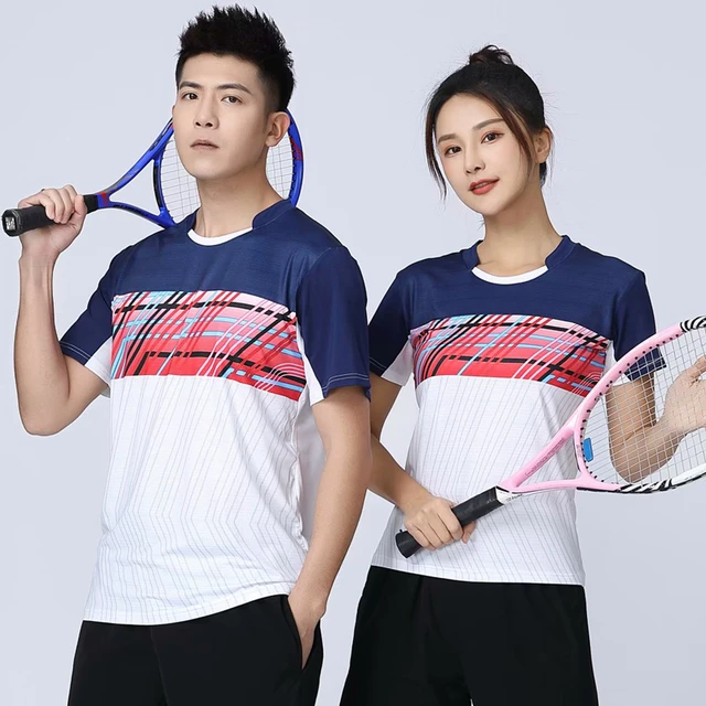 Camiseta de tenis transpirable para hombre y mujer, kits de camisa de tenis  transpirable de secado rápido, camiseta de equipo de tenis de  entrenamiento, ropa de camisa de bádminton 117 - AliExpress