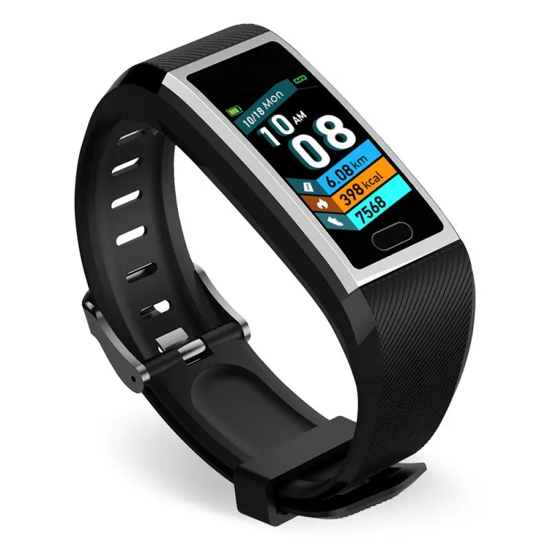 118 plus/T12 Smartband 1,14 дюймов Большой экран кровяное давление сердцебиение мониторинг сна спортивный шагомер IP67 водонепроницаемый - Цвет: BH