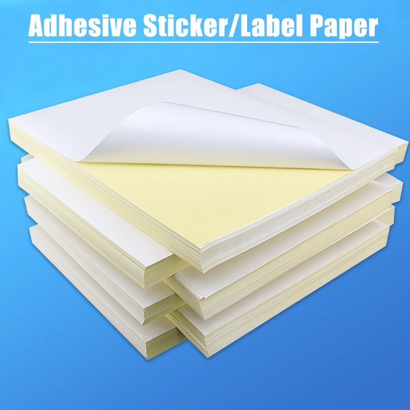 20pcs Clear Matte Adhesive Printer Paper A4 Self Adhesive Glossy  Transparent Paper Label Sticker for Laser Printers Glossy