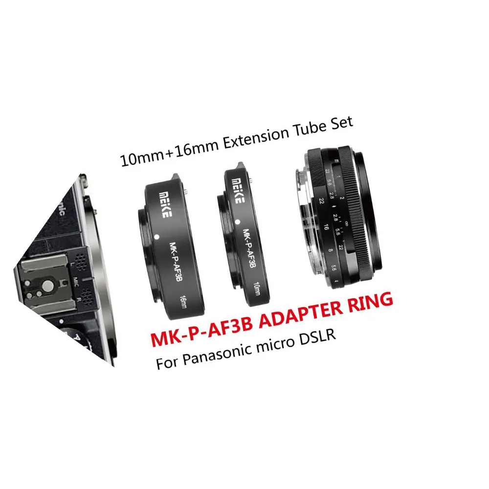 Meike Mcoplus Macro MK-P-AF3-B Auto Focus Extension Tube Ring DSLR For  Olympus