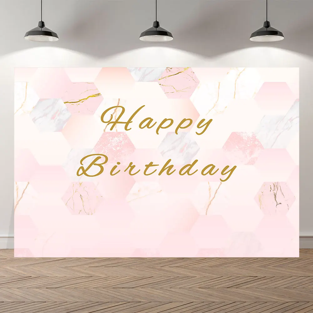 SeekPro marble stone abstract pink theme simplicity baby shower happy Birthday party hild Photo Background Photography Backdrop |