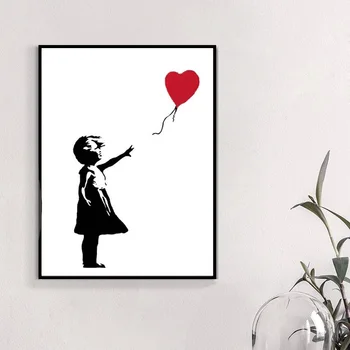 

Banksy Canvas Art Print Wall Art Canvas Painting Nordic Posters and Prints Wall Pictures for Living Room Abstract Cuadros Decor