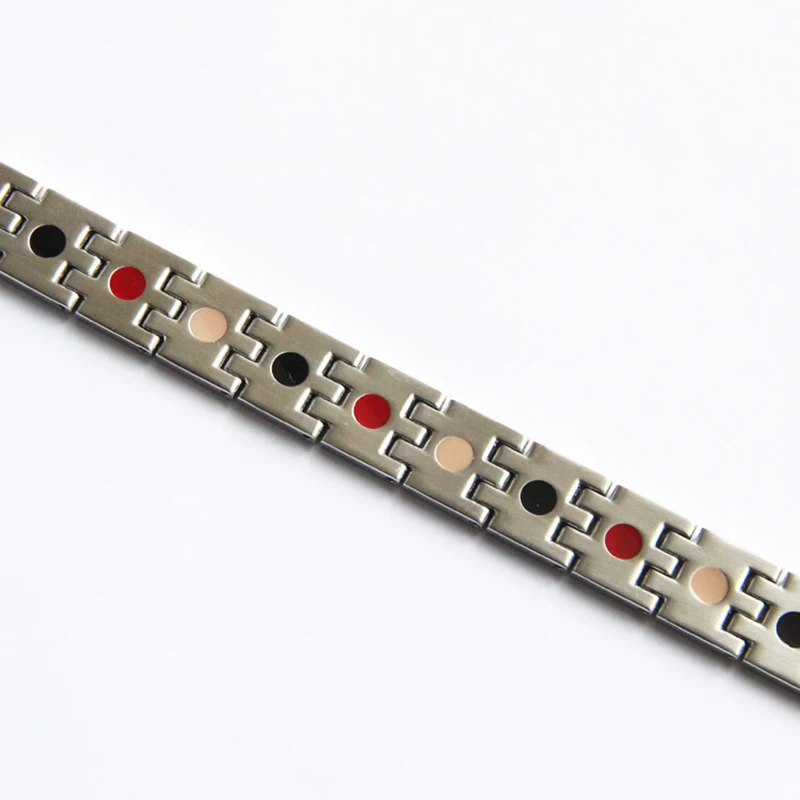 Oktrendy titanium sports bracelet health care jewelry for men hematite bracelets 4 in 1 energy bangle black plating jewellery