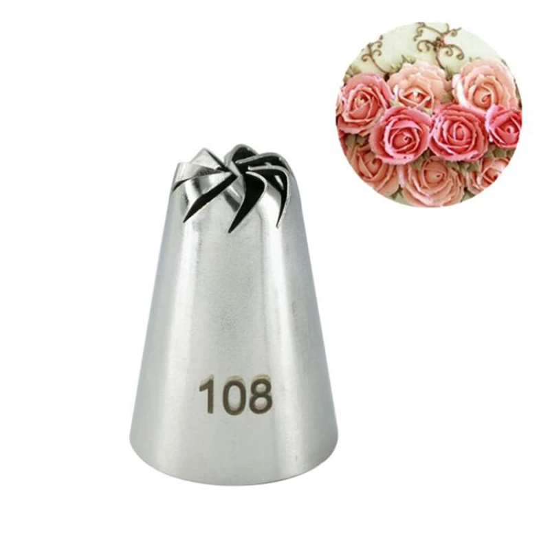 Pastry-Tips Nozzles-Bag Cake-Decorating-Tools Flower Mouth-Cream Russian-Drop Icing Stainless-Steel