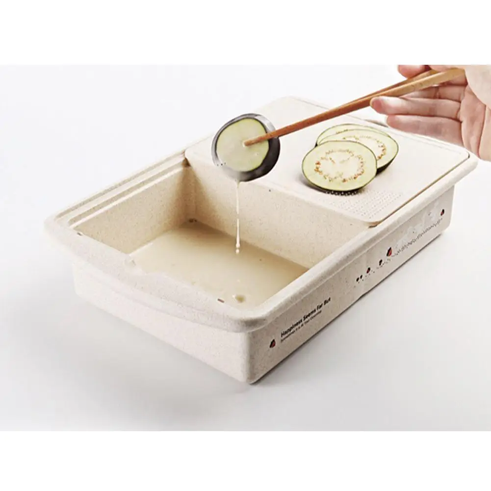 Studyset Double Layer Wheat Straw Drain Basket Rice Washer for Vegetable Fruit Washing