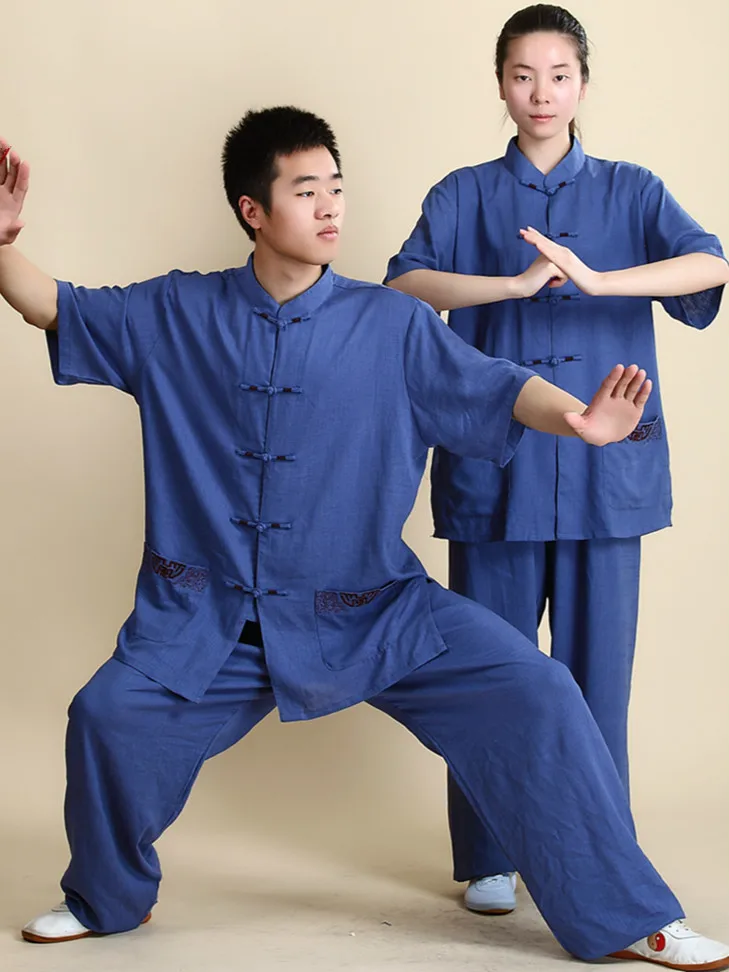 Tai Chi униформа одежда для женщин и мужчин Wushu Одежда Кунг-фу Униформа костюм из хлопка и льна униформа для прогулок на открытом воздухе Morning Sprots