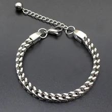 Нержавеющая сталь браслет Мужская Золотая цепочка на руку серебряные браслеты мужские аксессуары хип-хоп, панк украшения подарки для мужчин