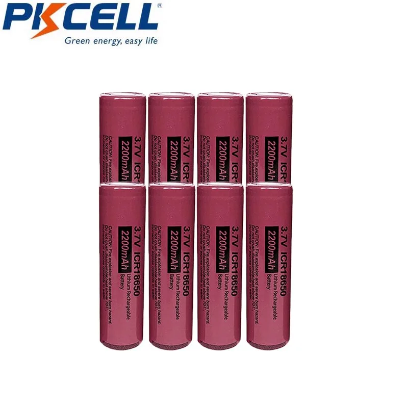 8 шт. * ICR18650 3 7 V 2200mAh аккумулятор 18650 вольт литий-ионный | Электроника