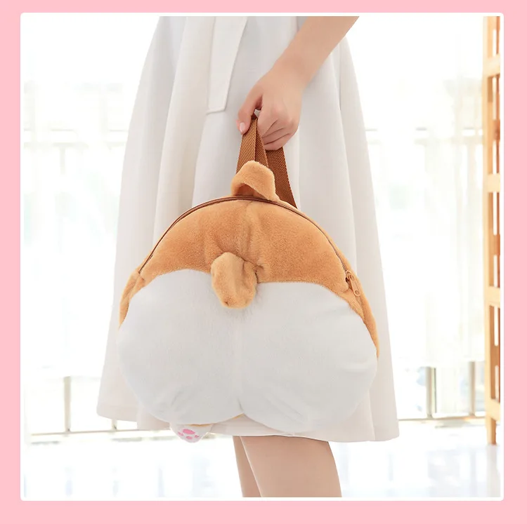 Сумка через плечо Corgi Butt, рюкзак, большая школьная сумка для ягодиц, сумка на плечо, стимулирующая растяжение, милая Подушка Corgi, настраиваемая