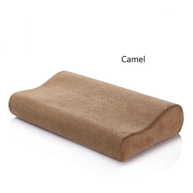 Camel Memory защитная подушка для шеи медленный отскок пены памяти аппарат для лечения шейки матки ортопедический шейный пены подушки для одиночных людей - Цвет: Camel