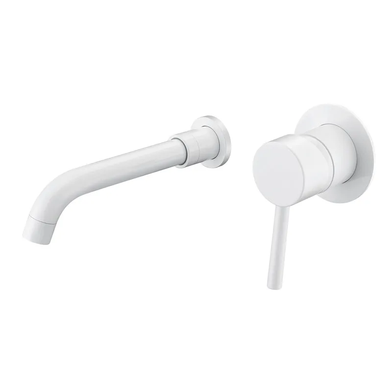 Gloss White Vidric оптом и в розницу Современный Настенный Смеситель кран для раковины ванной комнаты Поворотный Настенный носик для ванны с однорычажным покрытием - Цвет: Gloss White