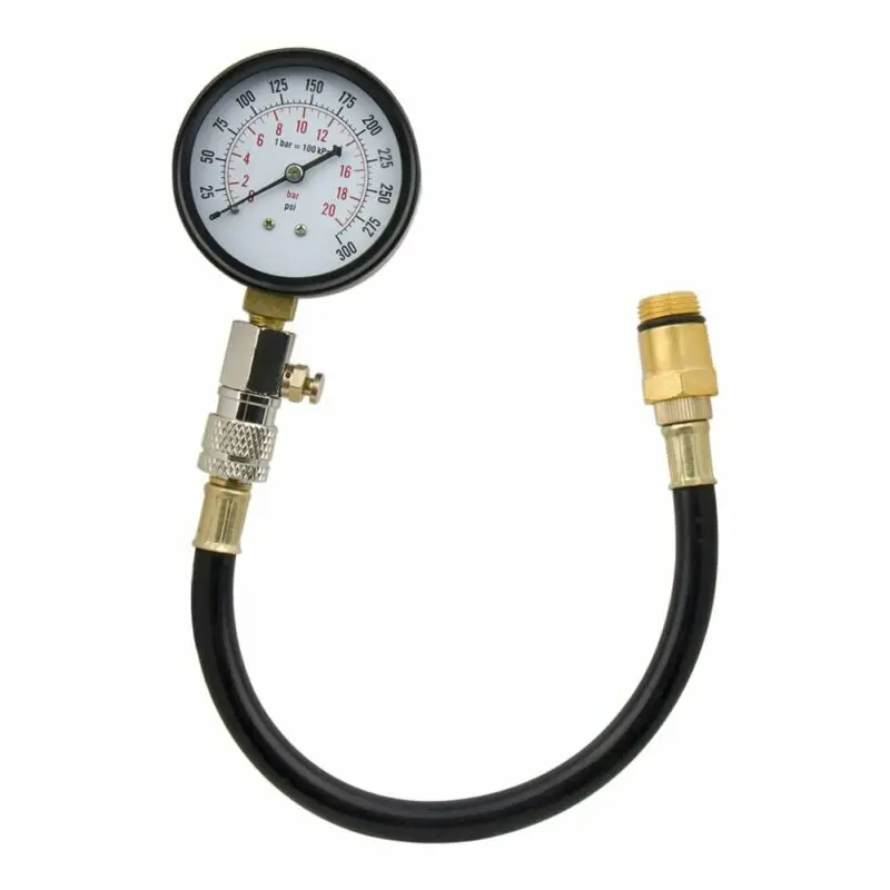 

1x Engine Pressure Meter Tester 300 PSI Gauge Cylinder Compression Test + Hose