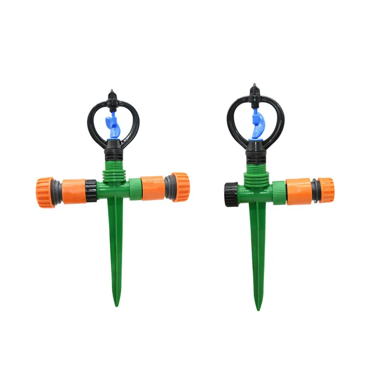 Rotary Garden lawn Dprinkler With Holder Rotating Water Sprinkler Garden Watering Gardening Water Irrigation 1PC garden sprinkler