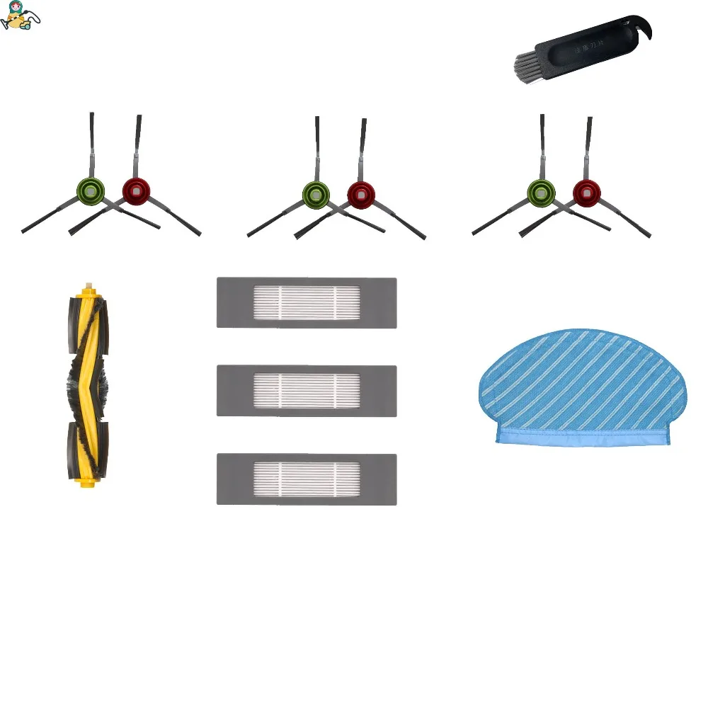 Тряпка для уборки, основная щетка, ролик, боковая щетка, HEPA фильтр Для Ecovacs Deebot Ozmo 920 950 Запчасти для роботизированного пылесоса