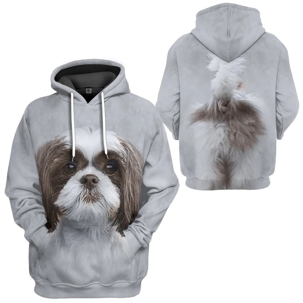 

HX King Charles Spaniel Hoodies 3D Graphic Front and Back Printed Sweatshirts Fashion Casual Streetwear Harajuku Tops