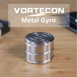 Gyroscope rotatif anti stress en alliage d'aluminium pour adulte, jouet de bureau cinétique, toupie ronde de décompression en métal, cadeau, 