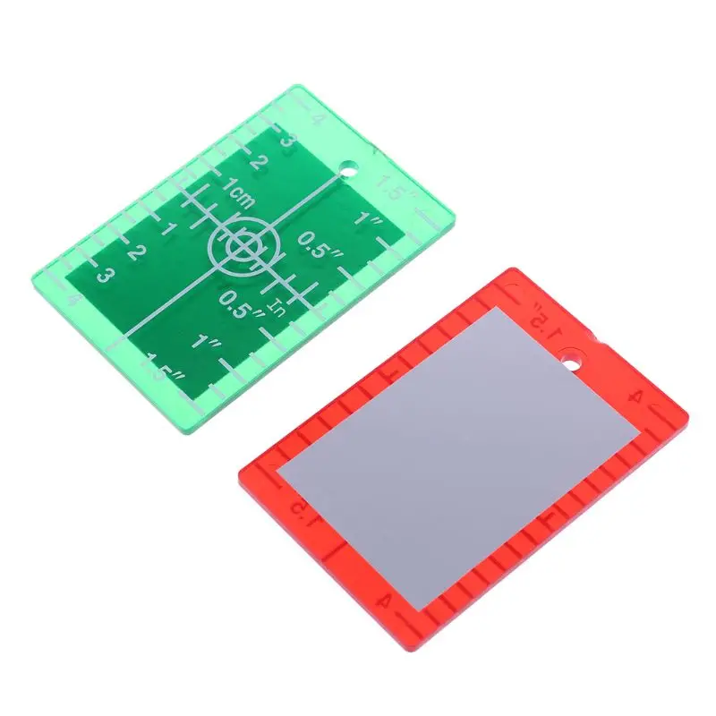Laser Level 1 Pc Target Card Plate inch/cm for Green and Red