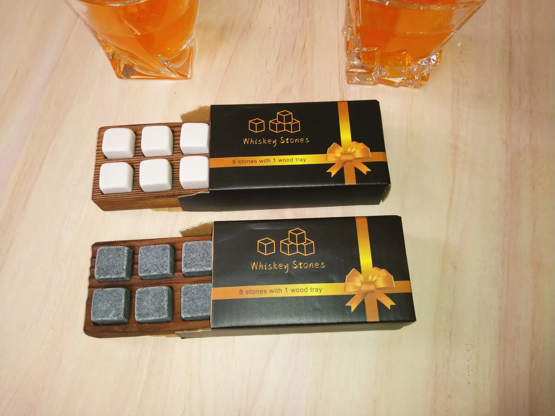 Whisky Stone with Wooden Box& Velvet Bag Whiskey Coolers Rocks Stones Cube Stone 9Pcs/lot whiskey stones