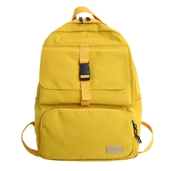 

Hot Harajuku Backpack Solid Color School Bag Teenage Girl Casual Travel Backpack Big Capacity Canvas waterproof Bagpack Rucksack
