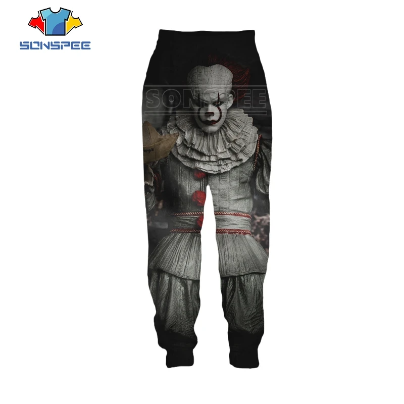 It Chapter два брюки для мужчин и женщин 3D принт фильм ужасов Pennywise хип хоп Уличная одежда спортивные фитнес модные эластичные брюки C063 - Цвет: 12