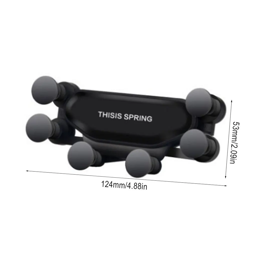 Car Phone Holder Air Vent Clip Mount Gravity Mobile Phone Bracket GPS Stand 6 Point Silicone Bracket
