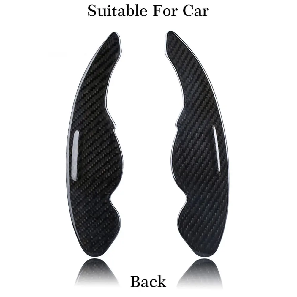 For Jaguar Land Rover Steering Wheel Shifter Extension Real Carbon Fiber Car Shift Trim Cover Paddle DSG