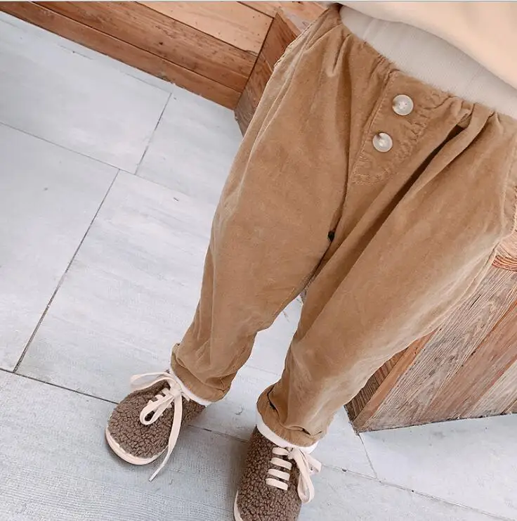 New Girls Boys Thicken Pants Winter Fashion Kids Long Pants 2-7T PP67