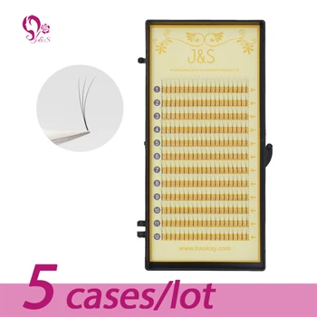 

J&S Knot Free 3D W Pre made fans Lash Volume Heat Bonded False Eyelash Natural Black Individual Eyelashes Extension Fake Eyelash