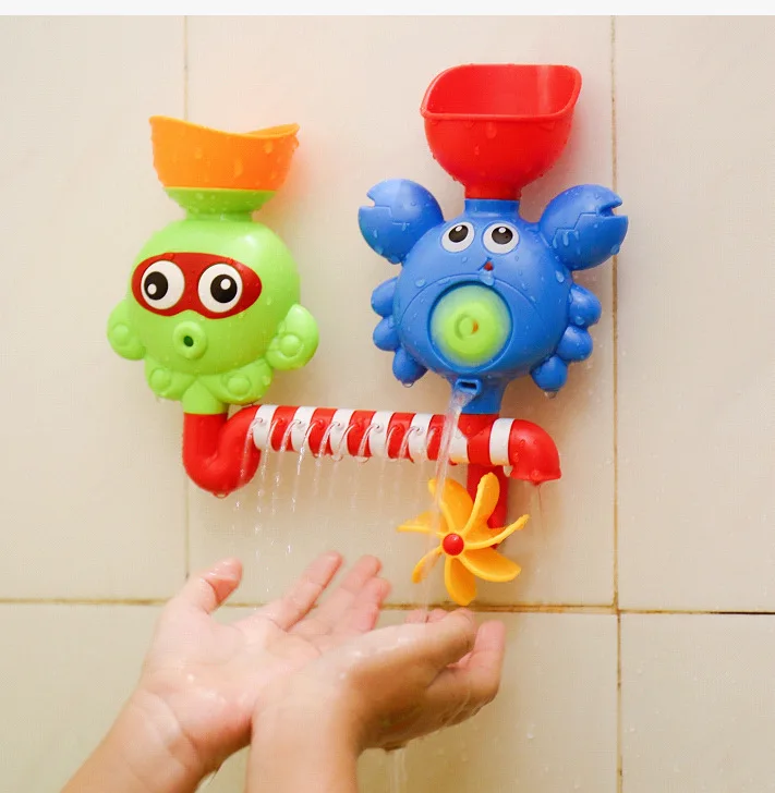 Пузырьковые дующие игрушки в виде краба детская Ванна Пузырьковая машина наружная детская мыльная вода игрушки с музыкой и светом Детская ванна