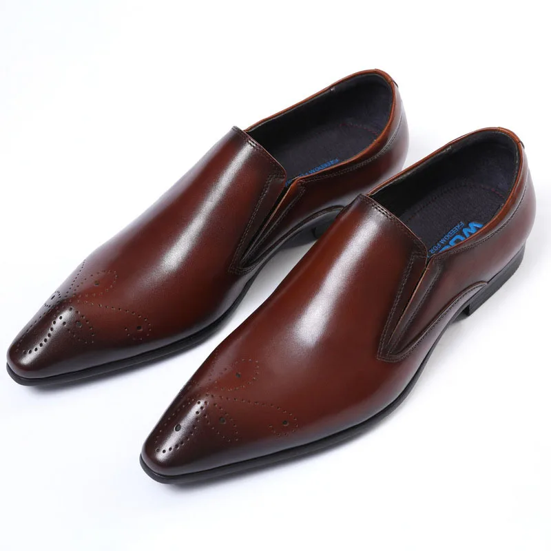 Туфли мужские классические натуральная кожа перфорированные оксфорды деловые