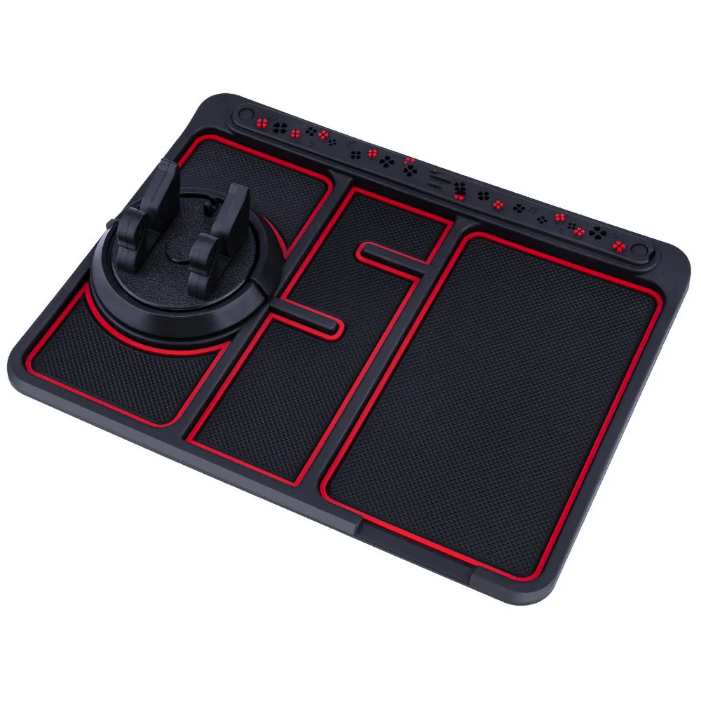 Intérieur de voiture Tapis de rangement pour tableau de bord  multifonctionnel pour voiture Support de téléphone