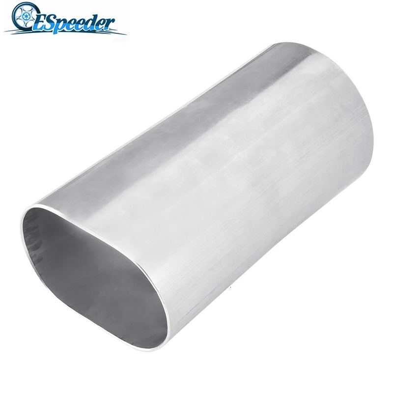 

ESPEEDER 304 Stainless Steel 3.0" Oval To 3.0" O.D. Round Transition Adapter Universal Exhaust Transitions Pipe Car Part