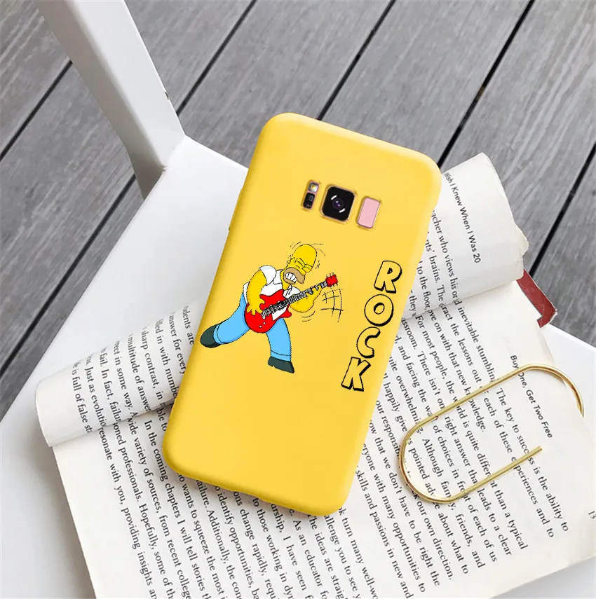Забавный чехол для телефона Homer J. Simpson, Черный силиконовый чехол для Samsung Galaxy S8 s9 plus s10 plus note 9, Мягкая матовая задняя крышка с рисунком, сумка - Цвет: 22462