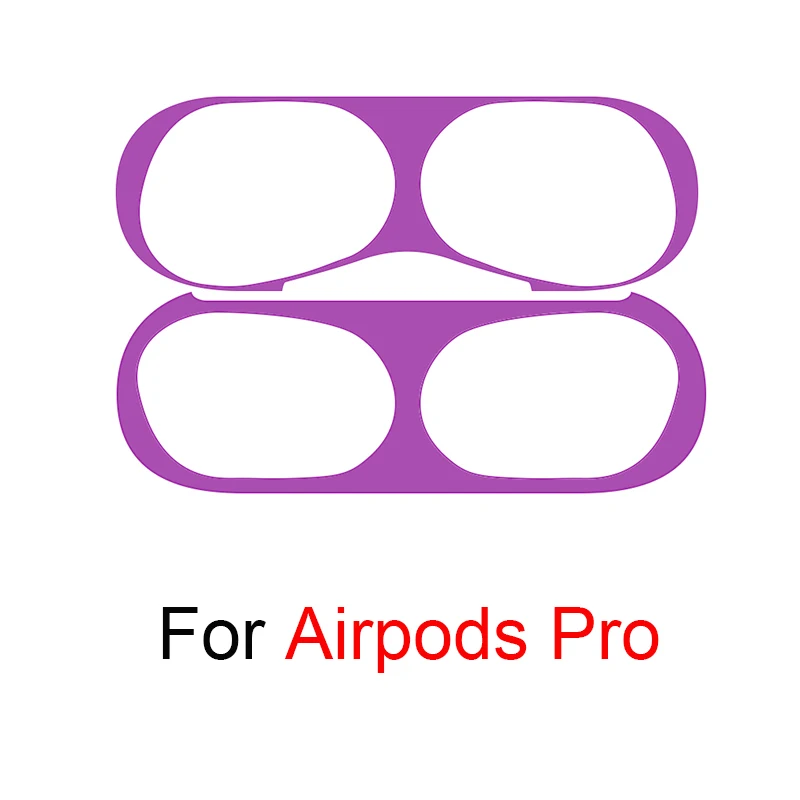 Металлический пылезащитный чехол для Apple AirPods 1 Funda, аксессуары, защитная наклейка, защита кожи для AirPods Pro, наклейка ярких цветов - Цвет: 08