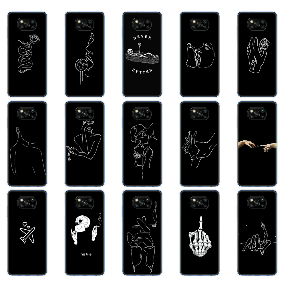 Per Xiaomi Poco X3 Custodia Nfc Cover Posteriore In Silicone Morbido Tpu Per Paraurti Poco X3 Pro Poco X 3 Pocox3 Nfc 6.67 ''Global Pocophone