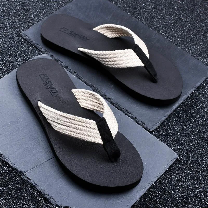 Coslony Flip Flops for men Summer Beach Men trend Shoes Sandals Open Toe Slipper indoor outdoor Flipflops large size Male Shoes
