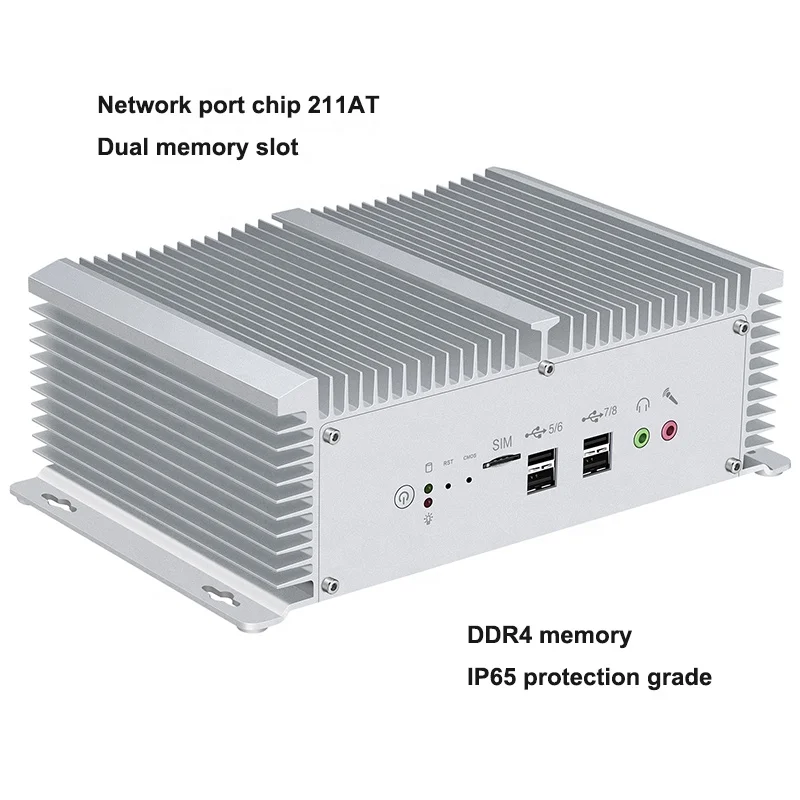  Dual Ethernet Fanless MINI PC Computer Intel Core i5 4200U 7200U 8350U I7 7500U RS485 GPIO DDR4 Emb