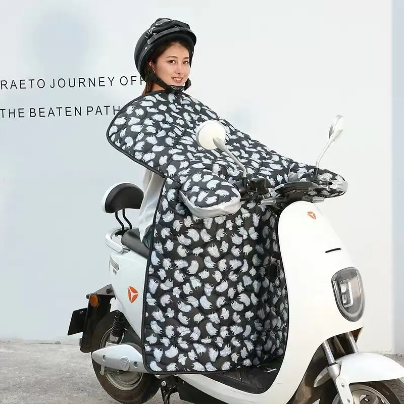 

E-Bike Waterproof Be Winter Motorcycle plus Velvet Double-Sided Windshield Battery Thick Windshield Cold for Both Men And Women