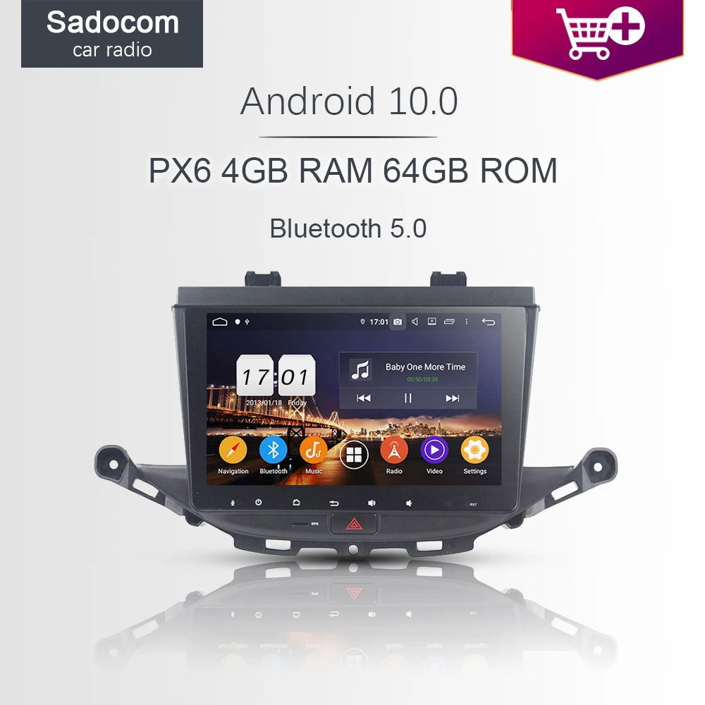 Автомобильный DVD плеер PX6 DSP 9 дюймов Android 10 0 64 Гб ПЗУ 4 ОЗУ 8 ядер для Opel ASTRA K 2016 2017 GPS