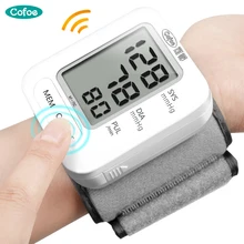 cofoe English Voice Wrist Blood Pressure monitor Automatic Digital Cuff Wrist Sphygmomanometer Portable LCD Digital Household