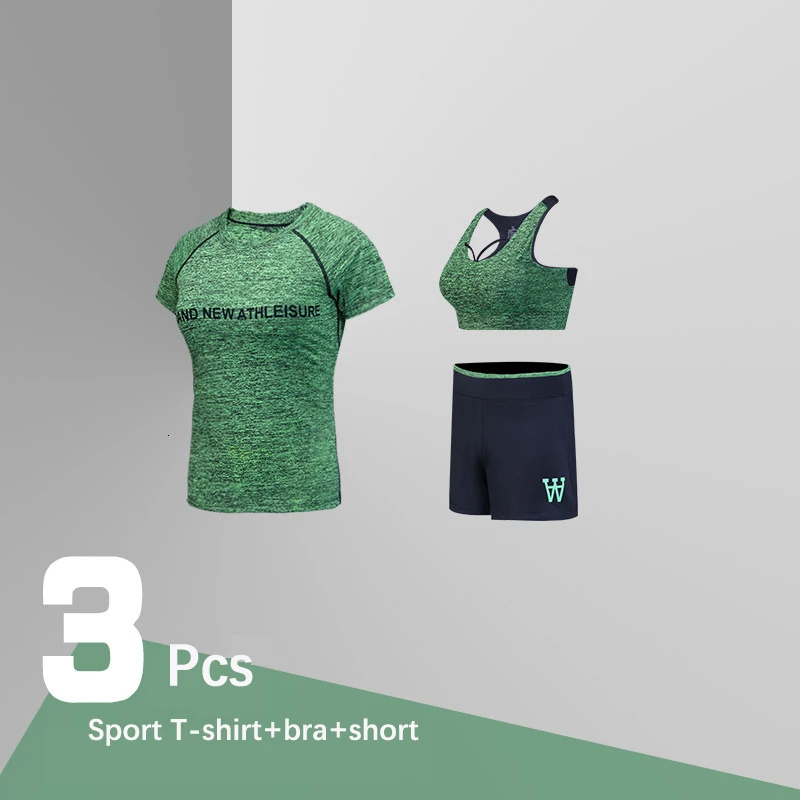 Gym-Set0603Pcs-S-GRE Набор для йоги, женская спортивная одежда, красный, зеленый, серый цвета, одежда для спортзала, XL, одежда для фитнеса, спортивный костюм, костюм для улицы, спортивная одежда для женщин - Цвет: Gym-Set0603Pcs-S-GRE