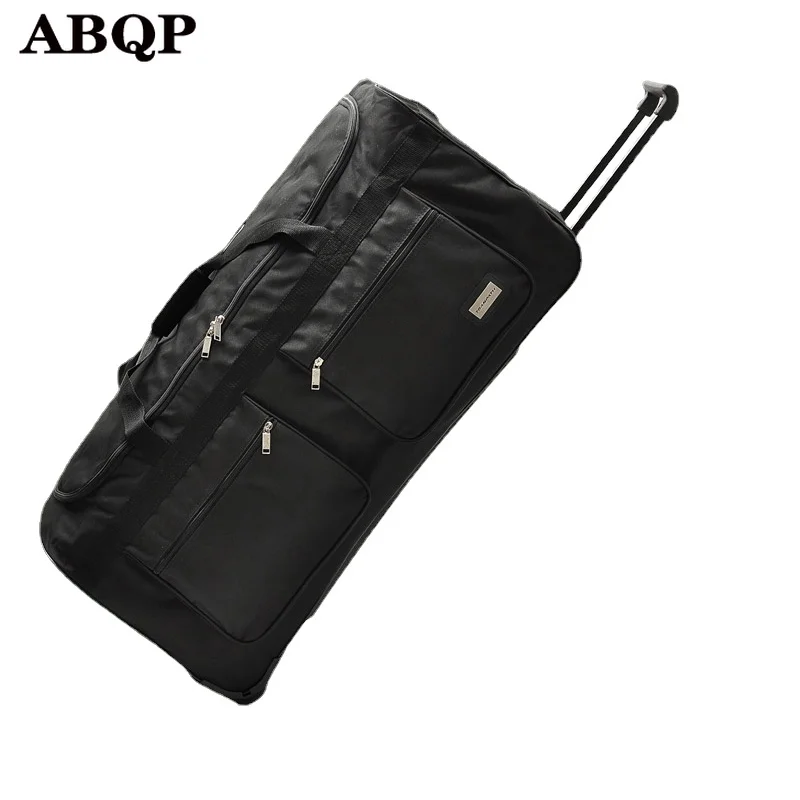 

Большая Вместимость 32/40 дюймов, троллейка для путешествий, мягкая яркая мужская сумка для учебы за рубежом, Оксфордский холщовый чемодан, Троллейная сумка для багажа, чемоданы на колесах