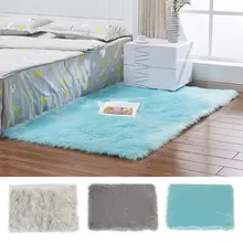Искусственный коврик из овчины прямоугольник Спальня украшение дома шезлонги Мягкие диваны искусство чайный стол гостиная ковер с длинным ворсом