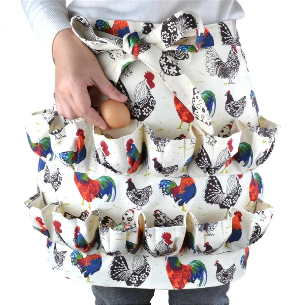 

12 Pockets Egg Collecting Harvest Apron Chicken Farm Work Aprons Carry Duck Goose Egg Collecting Farm Apron